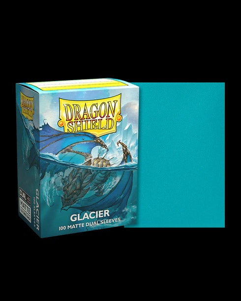 Dragon Shield: 100 Standard Size Dual Matte Sleeves - Glacier
